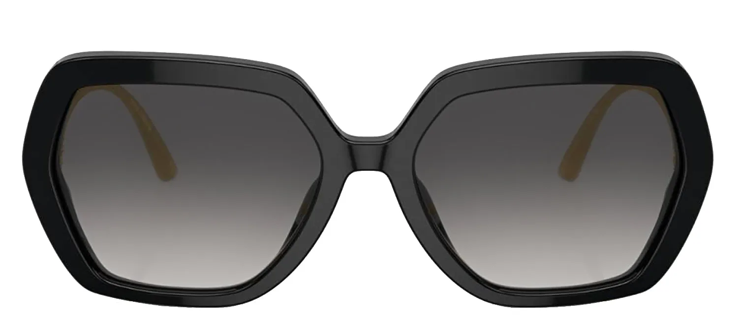 DOLCE & GABBANA DG 4468B 501/8G Irregular Black Acetate Sunglasses with Grey Gradient Lens sold by Gaffos