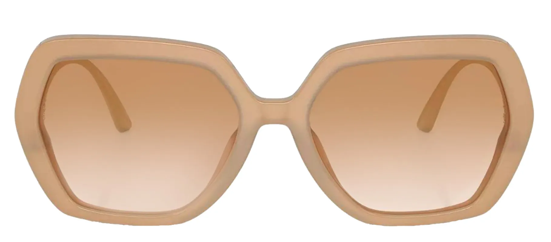 DOLCE & GABBANA DG 4468B 34373B Irregular Opal Beige Acetate Sunglasses with Clear Gradient Light Brown Lens sold by Gaffos