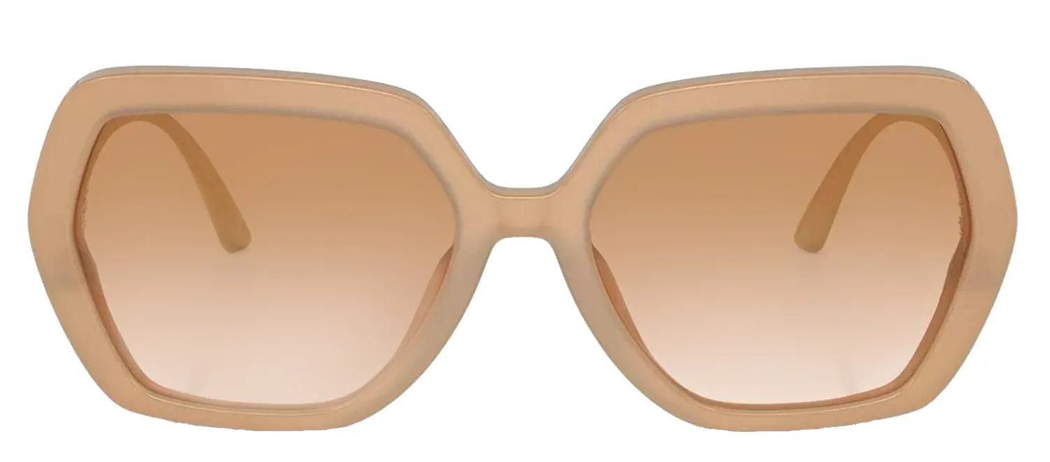 DOLCE & GABBANA DG 4468B 34373B Irregular Opal Beige Acetate Sunglasses with Clear Gradient Light Brown Lens sold by Gaffos