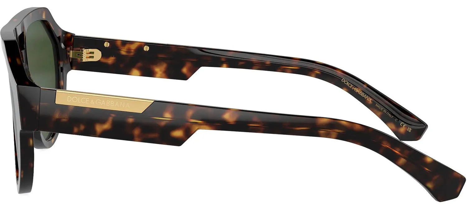 DOLCE & GABBANA DG 4466 502/71 Square Havana Acetate Sunglasses with Dark Green Lens sold by Gaffos product image thumbnail 3