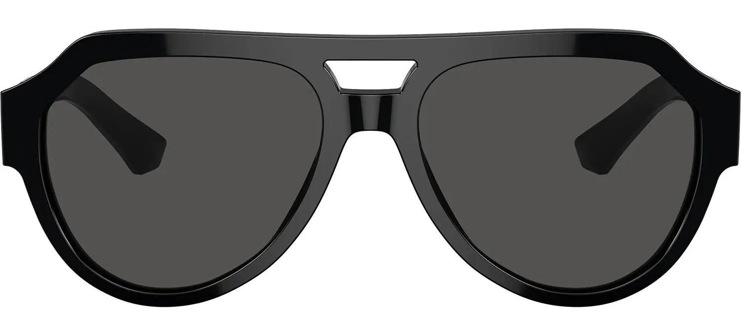 DOLCE & GABBANA DG 4466 501/87 Square Black Acetate Sunglasses with Dark Grey Lens sold by Gaffos