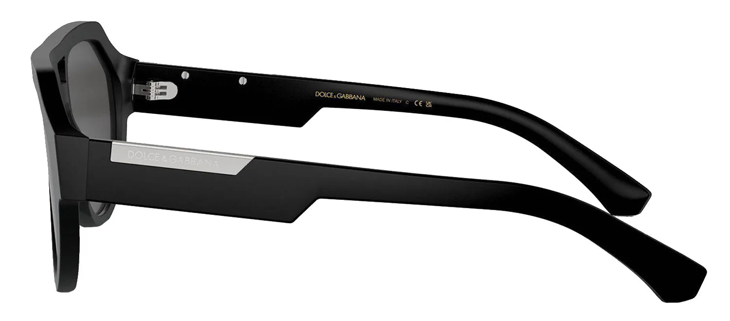 DOLCE & GABBANA DG 4466 25256G Square Matte Black Acetate Sunglasses with Grey Mirror Black Lens sold by Gaffos product image thumbnail 3