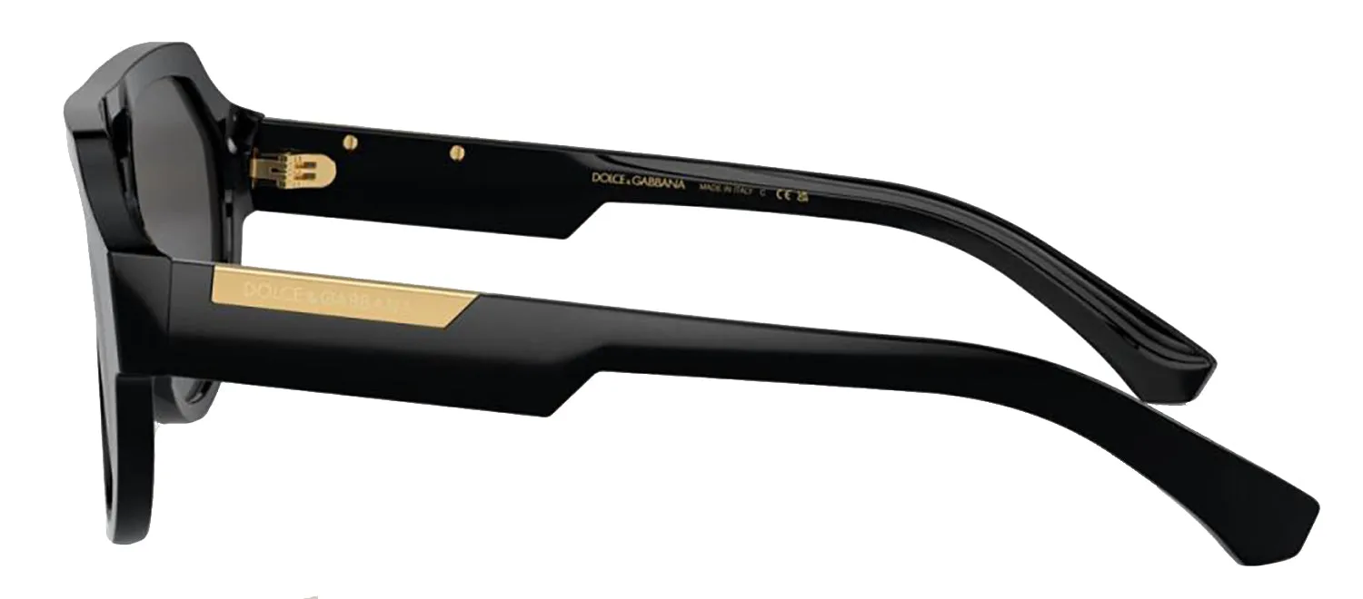 DOLCE & GABBANA DG 4466F 501/87 Square Black Acetate Sunglasses with Dark Grey Lens sold by Gaffos product image thumbnail 3