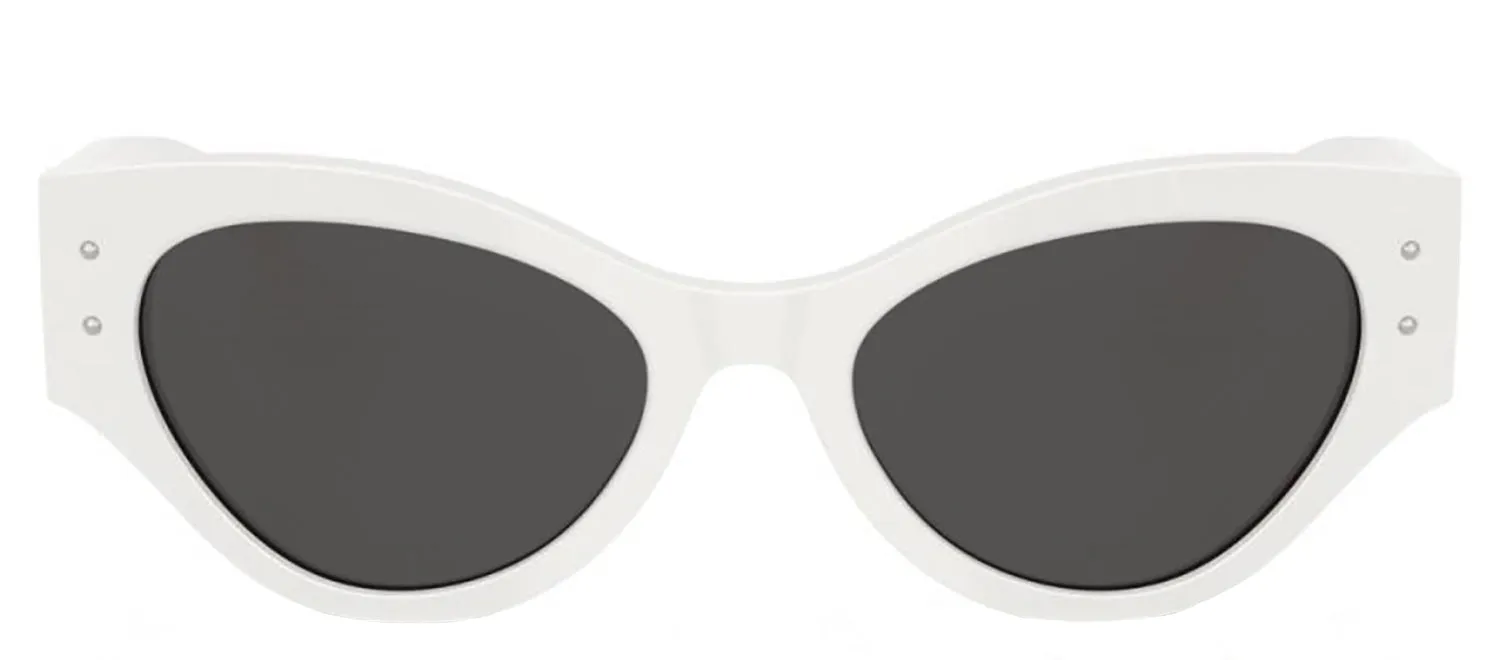 DOLCE & GABBANA DG 4480F 331287 Butterfly White Acetate Sunglasses with Dark Grey Lens sold by Gaffos