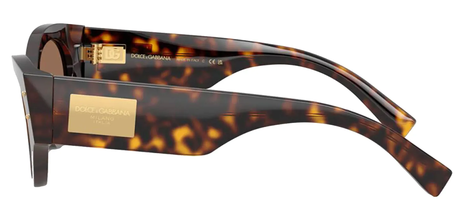 DOLCE & GABBANA DG 4480F 502/73 Butterfly Havana Acetate Sunglasses with Dark Brown Lens sold by Gaffos product image thumbnail 3