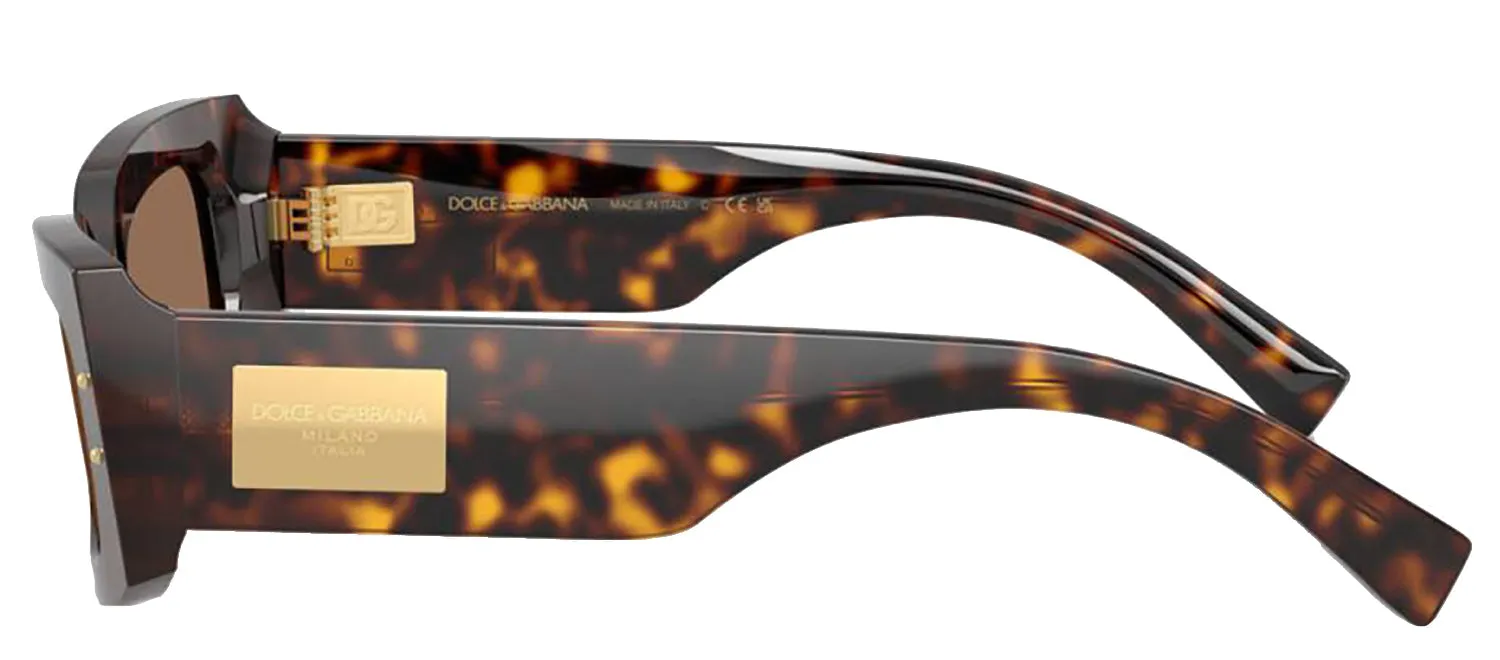 DOLCE & GABBANA DG 4479 502/73 Rectangle Havana Acetate Sunglasses with Dark Brown Lens sold by Gaffos product image thumbnail 3