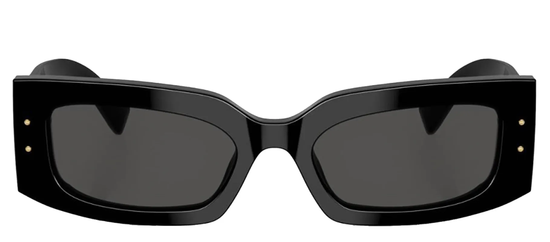 DOLCE & GABBANA DG 4479 501/87 Rectangle Black Acetate Sunglasses with Dark Grey Lens sold by Gaffos