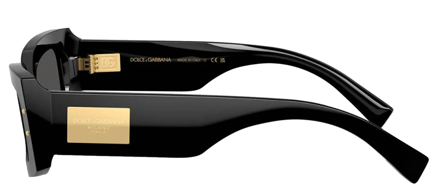 DOLCE & GABBANA DG 4479 501/87 Rectangle Black Acetate Sunglasses with Dark Grey Lens sold by Gaffos product image thumbnail 3