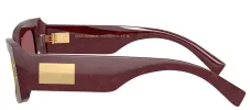 DOLCE & GABBANA DG 4479 3442D0 Rectangle Bordeaux Lace Acetate Sunglasses with Dark Violet Mirror Red Lens sold by Gaffos