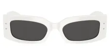 DOLCE & GABBANA DG 4479 331287 Rectangle White Acetate Sunglasses with Dark Grey Lens sold by Gaffos