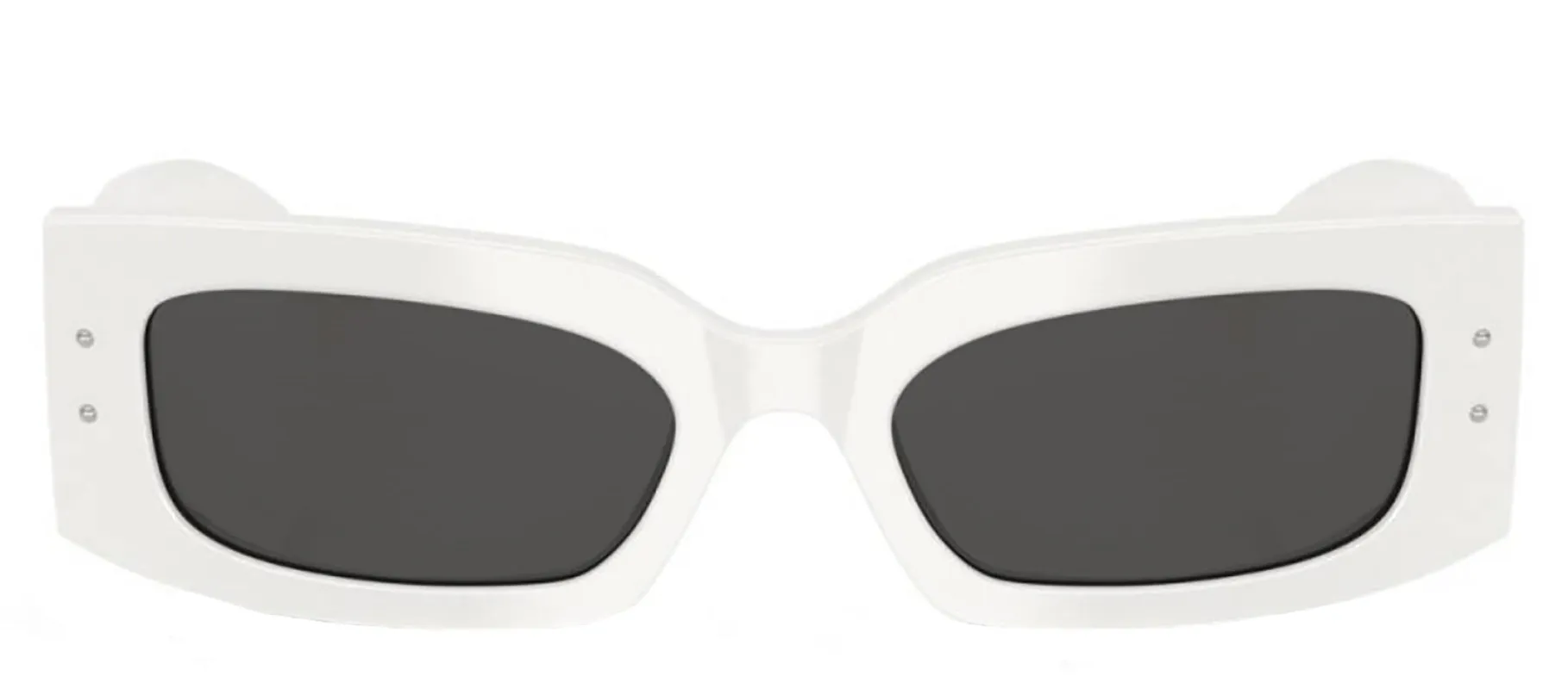 DOLCE & GABBANA DG 4479 331287 Rectangle White Acetate Sunglasses with Dark Grey Lens sold by Gaffos
