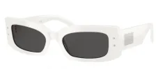 DOLCE & GABBANA DG 4479 331287 Rectangle White Acetate Sunglasses with Dark Grey Lens sold by Gaffos