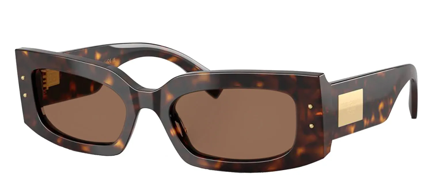 DOLCE & GABBANA DG 4479F 502/73 Rectangle Havana Acetate Sunglasses with Dark Brown Lens sold by Gaffos product image thumbnail 2