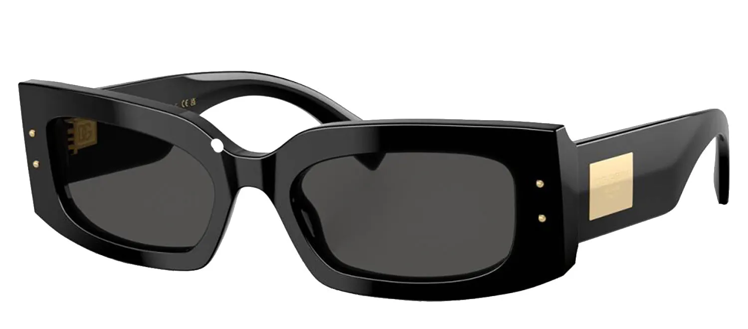 DOLCE & GABBANA DG 4479F 501/87 Rectangle Black Acetate Sunglasses with Dark Grey Lens sold by Gaffos product image thumbnail 2