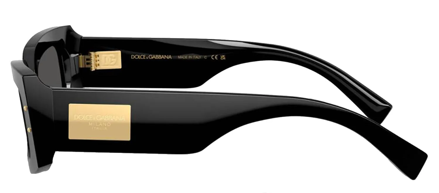 DOLCE & GABBANA DG 4479F 501/87 Rectangle Black Acetate Sunglasses with Dark Grey Lens sold by Gaffos product image thumbnail 3