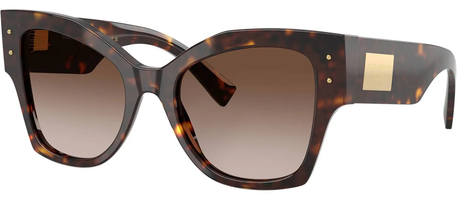 DOLCE & GABBANA DG 4478 502/13 Cat Eye Havana Acetate Sunglasses with Gradient Brown Lens sold by Gaffos