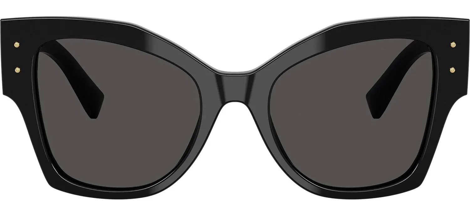 DOLCE & GABBANA DG 4478 501/87 Cat Eye Black Acetate Sunglasses with Dark Grey Lens sold by Gaffos