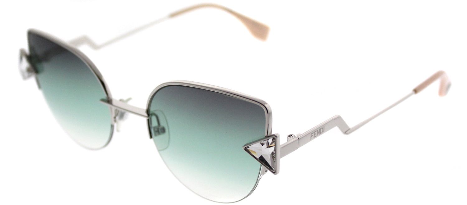 Fendi FF 0242S VGVS Cat-Eye Metal Silver Sunglasses with Green Violet Lens sold by Gaffos product image thumbnail 2