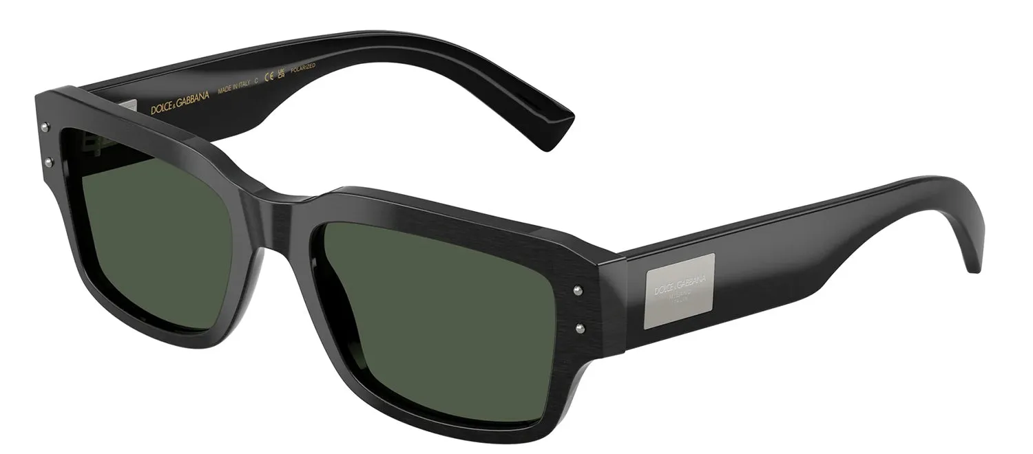 DOLCE & GABBANA DG 4483 28209A Square Brushed Black Acetate Sunglasses with Dark Green Polar Lens sold by Gaffos product image thumbnail 2