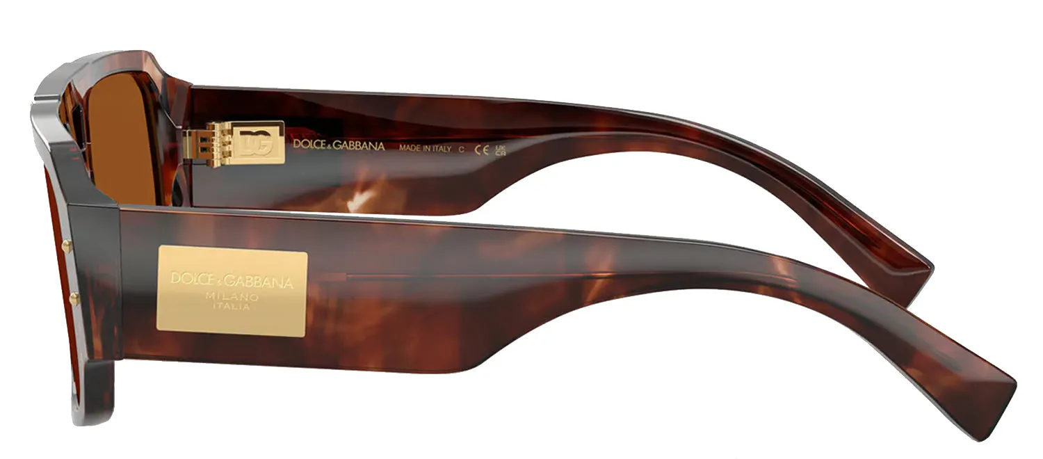 DOLCE & GABBANA DG 4482F 322273 Pilot Dark Red Havana Acetate Sunglasses with Dark Brown Lens sold by Gaffos product image thumbnail 3