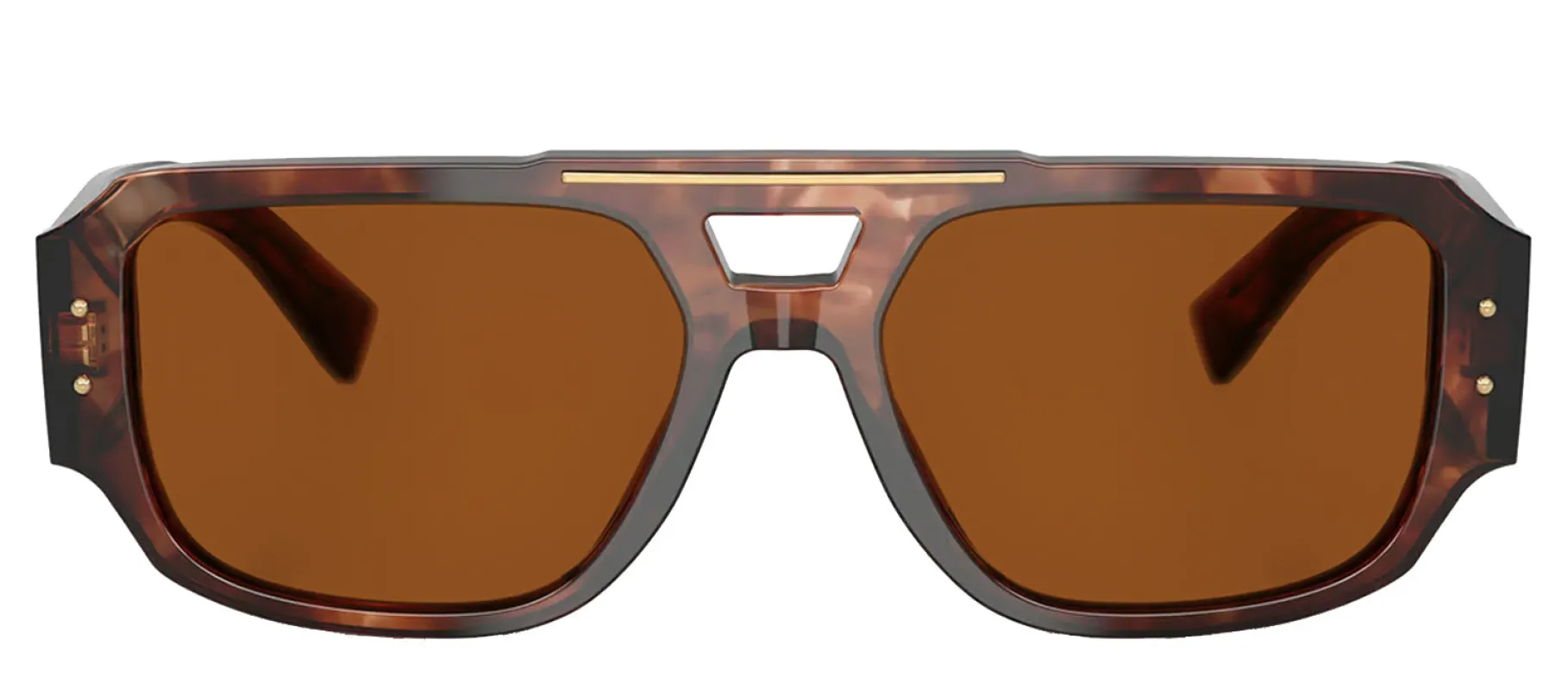 DOLCE & GABBANA DG 4482F 322273 Pilot Dark Red Havana Acetate Sunglasses with Dark Brown Lens sold by Gaffos