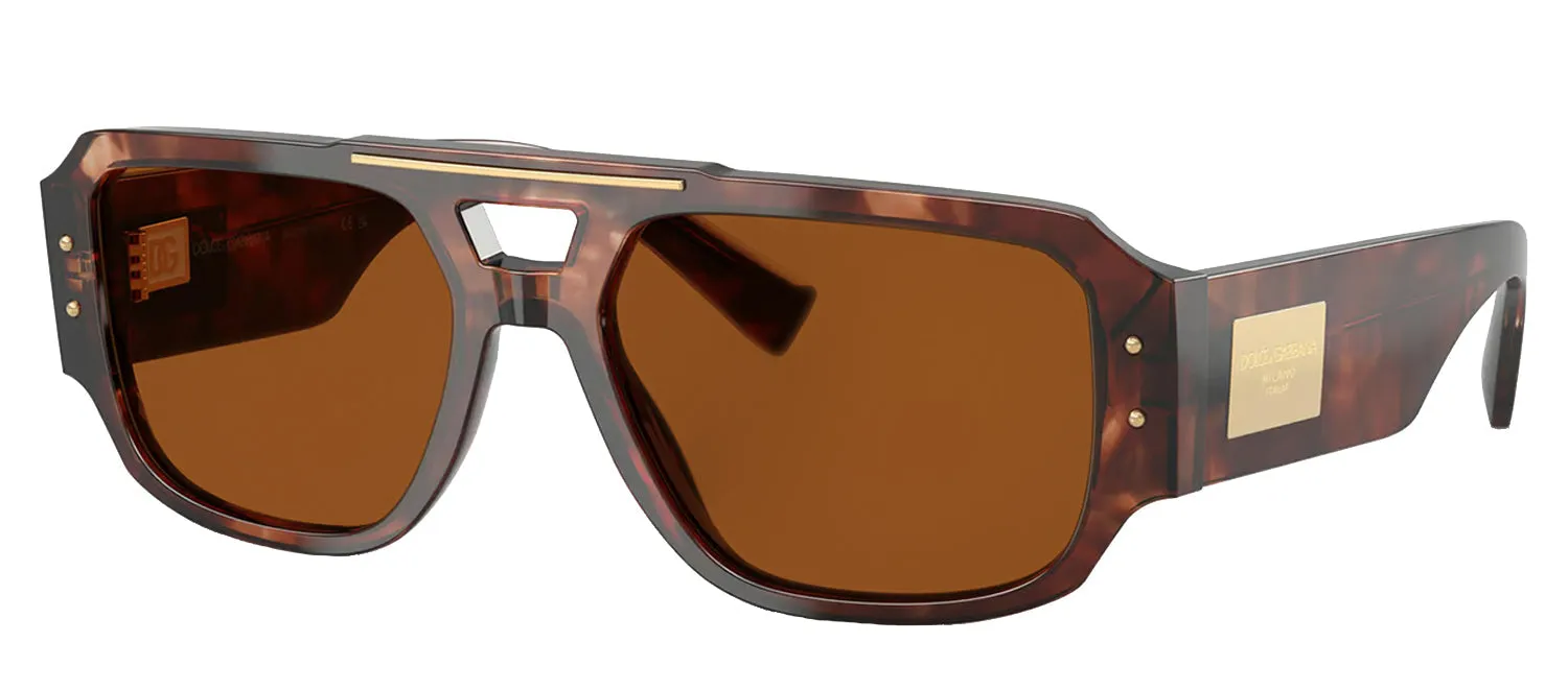 DOLCE & GABBANA DG 4482F 322273 Pilot Dark Red Havana Acetate Sunglasses with Dark Brown Lens sold by Gaffos product image thumbnail 2