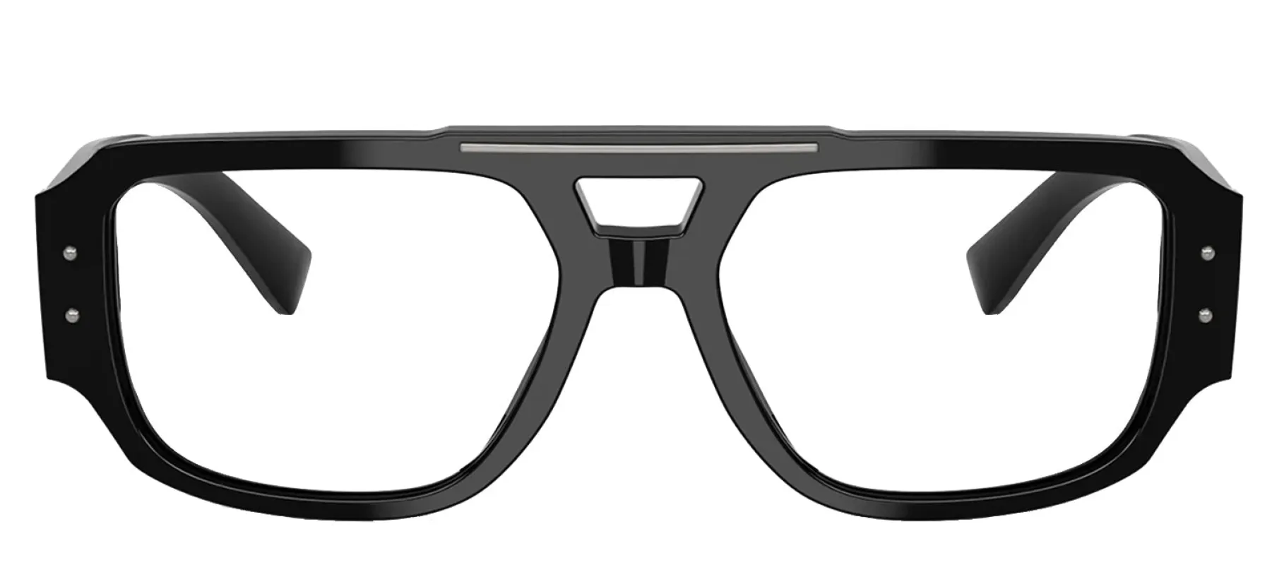 DOLCE & GABBANA DG 4482 501/M3 Pilot Black Acetate Sunglasses with Photo Clear To Grey Quarz Lens sold by Gaffos