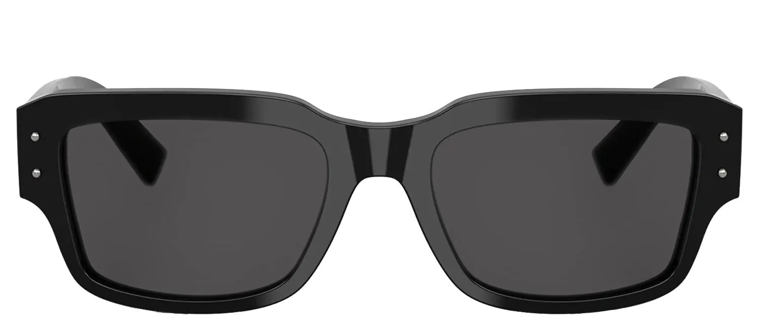 DOLCE & GABBANA DG 4483 501/87 Square Black Acetate Sunglasses with Dark Grey Lens sold by Gaffos
