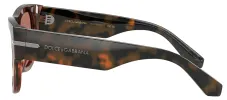 DOLCE & GABBANA DG 4484F 3438M6 Square Havana Warm Brown Acetate Sunglasses with Bordeaux Lens sold by Gaffos