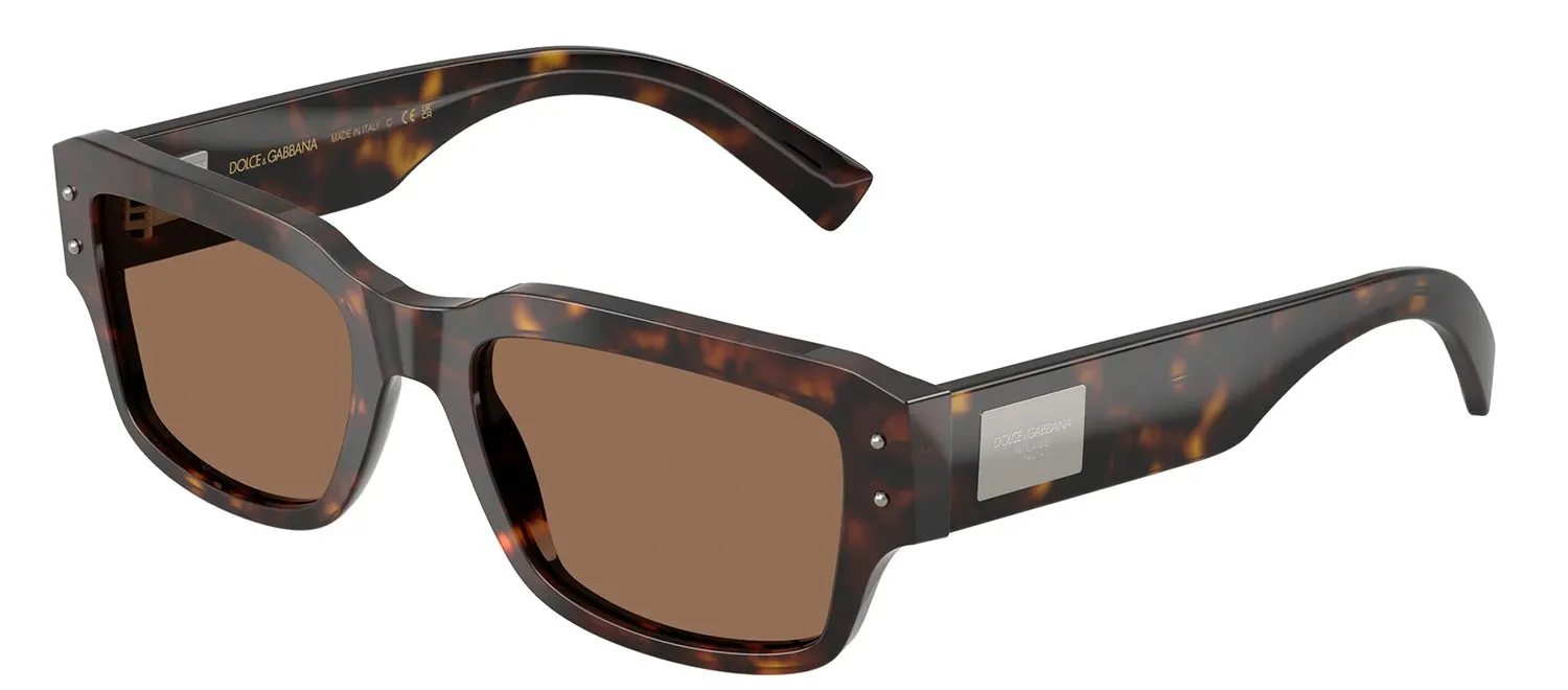 DOLCE & GABBANA DG 4483 502/73 Square Havana Acetate Sunglasses with Dark Brown Lens sold by Gaffos product image thumbnail 2