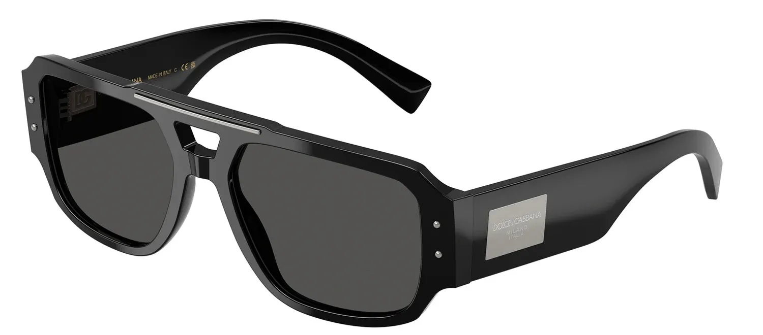 DOLCE & GABBANA DG 4482 501/87 Pilot Black Acetate Sunglasses with Dark Grey Lens sold by Gaffos product image thumbnail 2