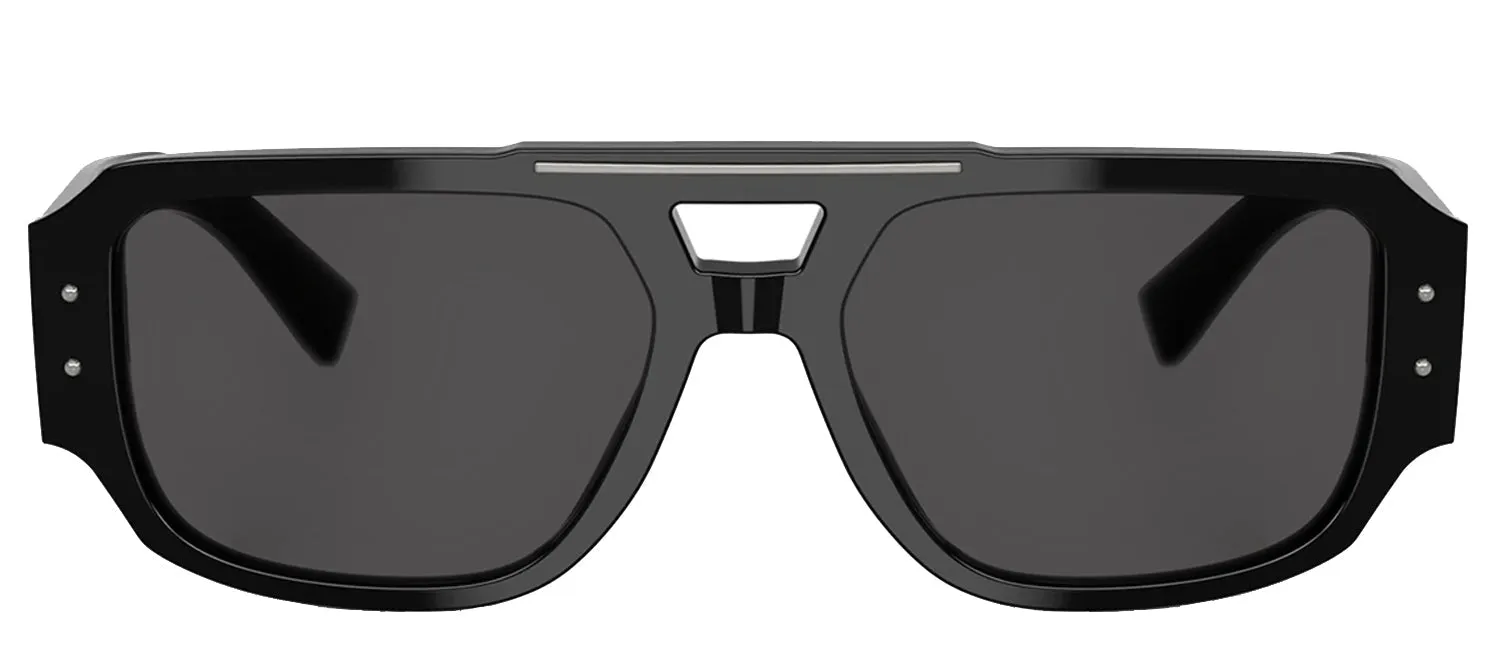 DOLCE & GABBANA DG 4482 501/87 Pilot Black Acetate Sunglasses with Dark Grey Lens sold by Gaffos