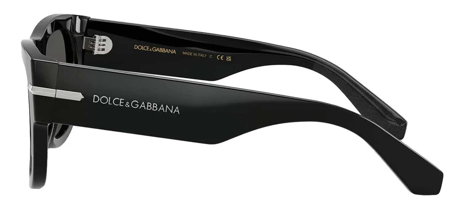 DOLCE & GABBANA DG 4484F 501/87 Square Black Acetate Sunglasses with Dark Grey Lens sold by Gaffos product image thumbnail 3