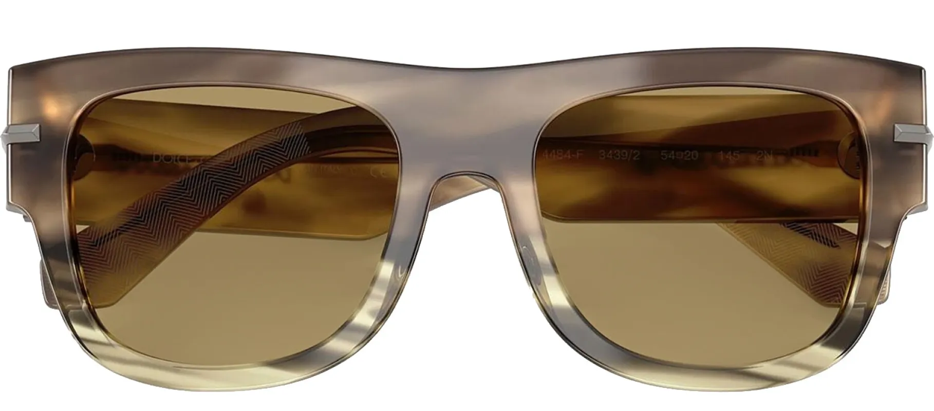 DOLCE & GABBANA DG 4484F 3439/2 Square Havana Green Acetate Sunglasses with Green Olive Lens sold by Gaffos