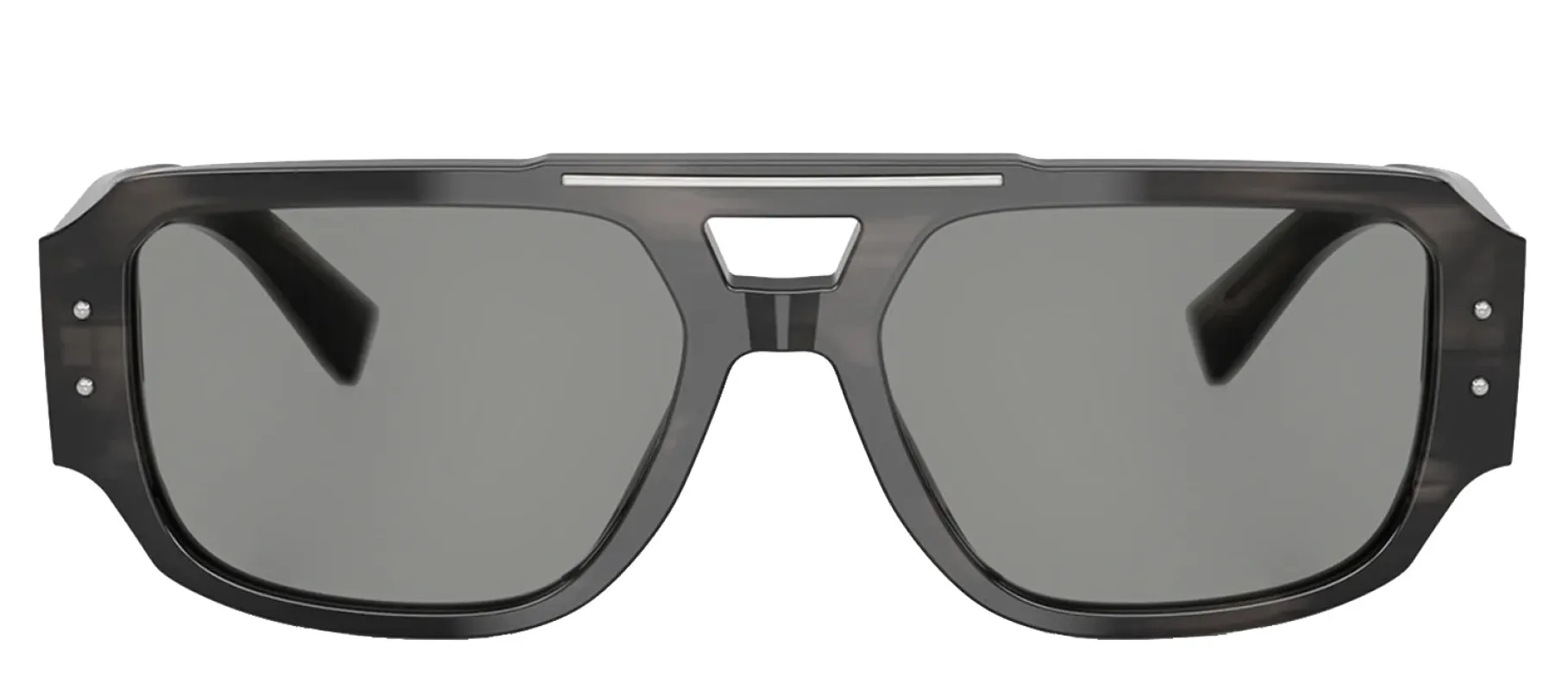 DOLCE & GABBANA DG 4482 3440/1 Pilot Striped Grey Acetate Sunglasses with Grey Lens made by Dolce & Gabanna