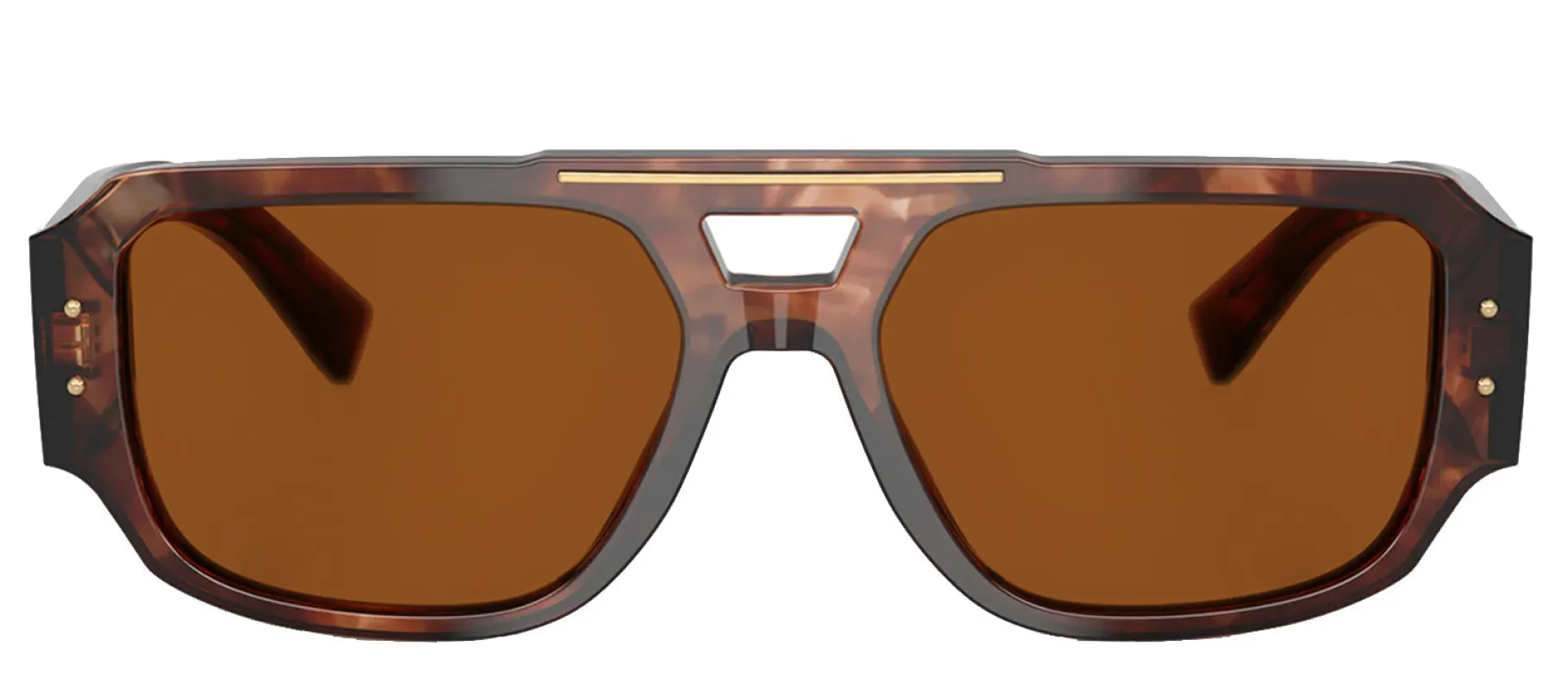 DOLCE & GABBANA DG 4482 322273 Pilot Dark Red Havana Acetate Sunglasses with Dark Brown Lens sold by Gaffos