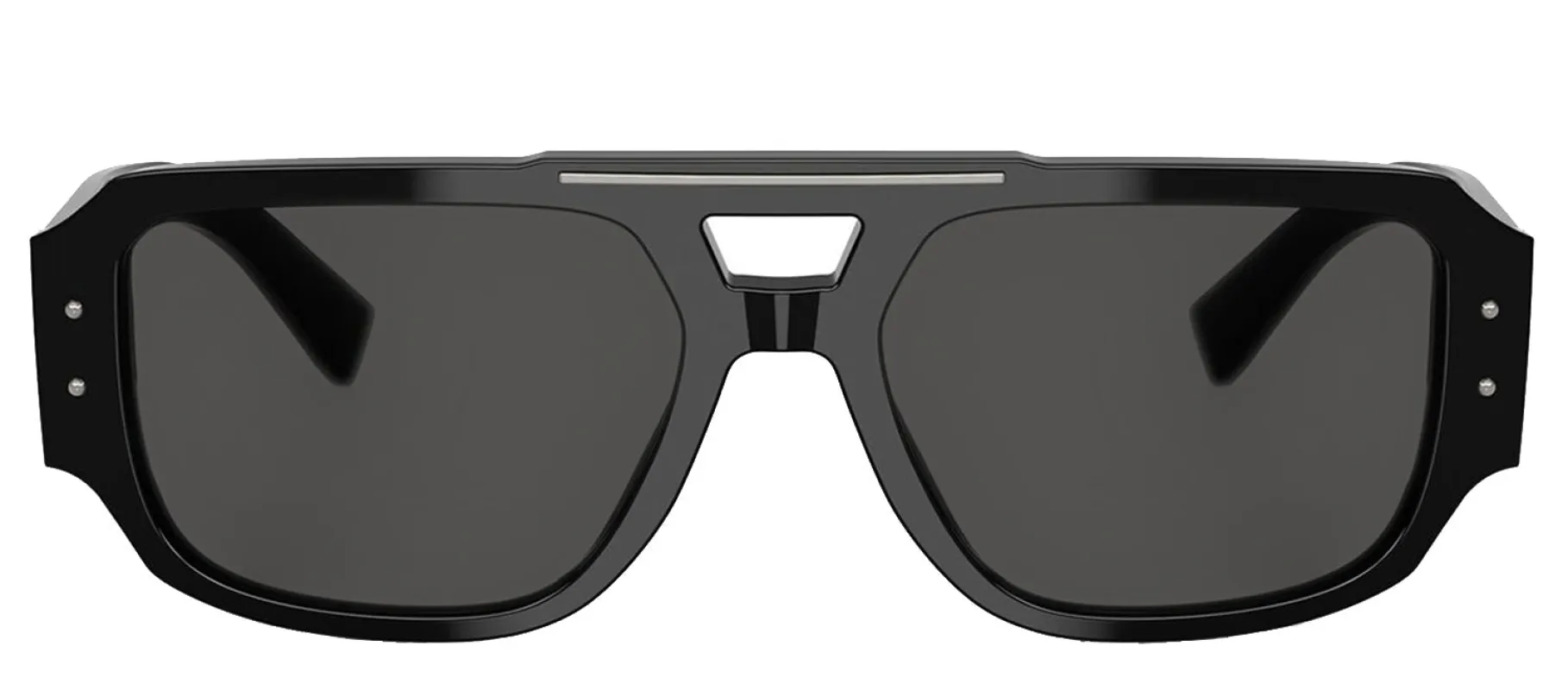 DOLCE & GABBANA DG 4482F 501/87 Pilot Black Acetate Sunglasses with Dark Grey Lens made by Dolce & Gabanna