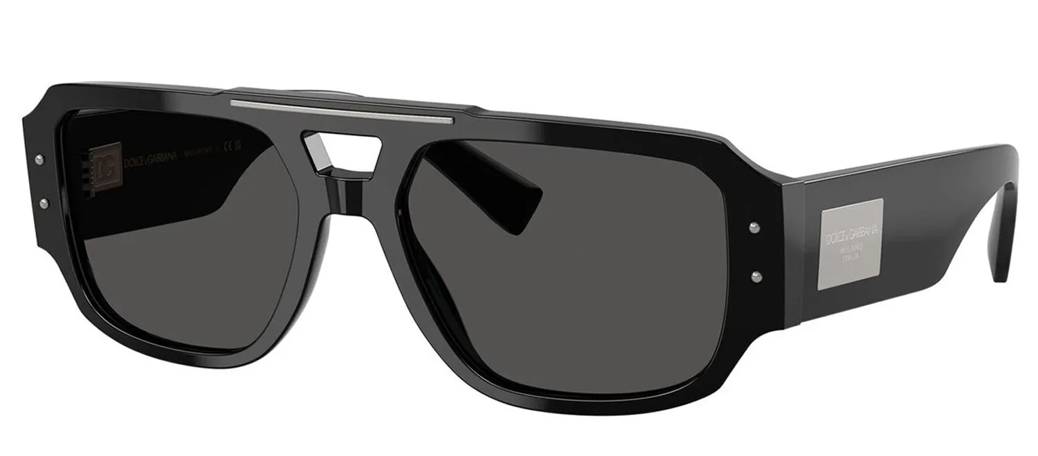 DOLCE & GABBANA DG 4482F 501/87 Pilot Black Acetate Sunglasses with Dark Grey Lens sold by Gaffos product image thumbnail 2