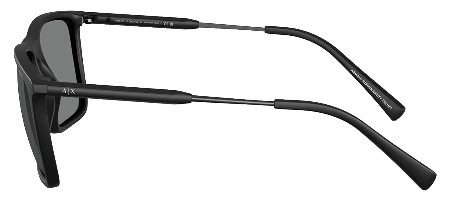 Armani Exchange AX 4160S 807887 Square Plastic Black Sunglasses with Grey Lens sold by Gaffos product image thumbnail 3