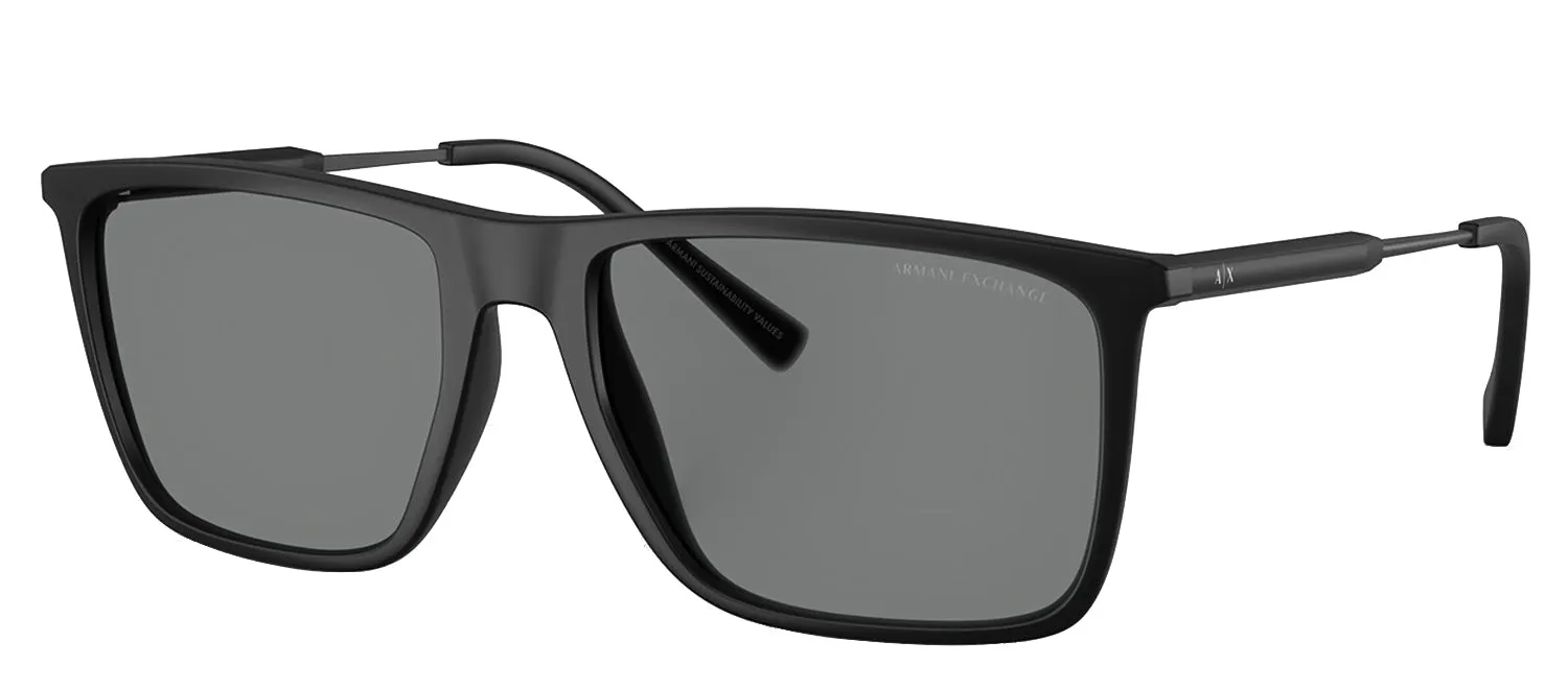 Armani Exchange AX 4160S 807887 Square Plastic Black Sunglasses with Grey Lens sold by Gaffos product image thumbnail 2