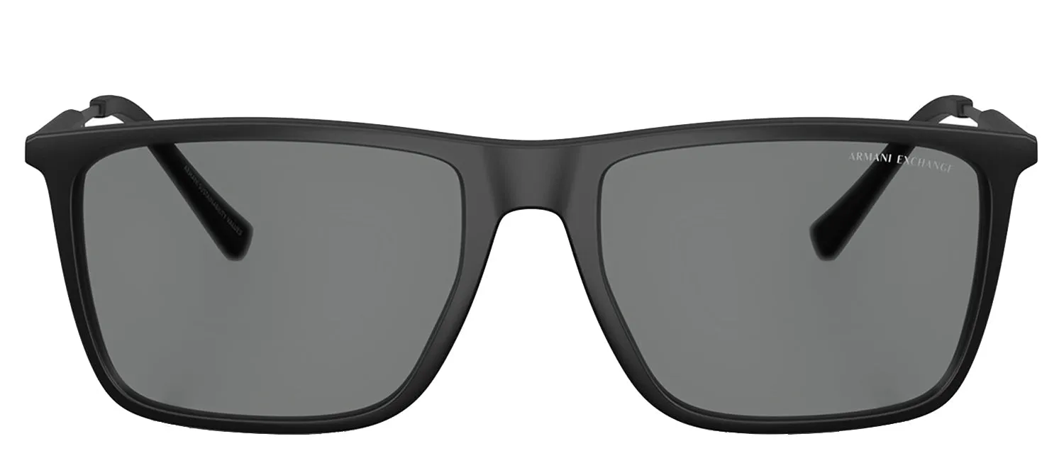 Armani Exchange AX 4160S 807887 Square Plastic Black Sunglasses with Grey Lens sold by Gaffos