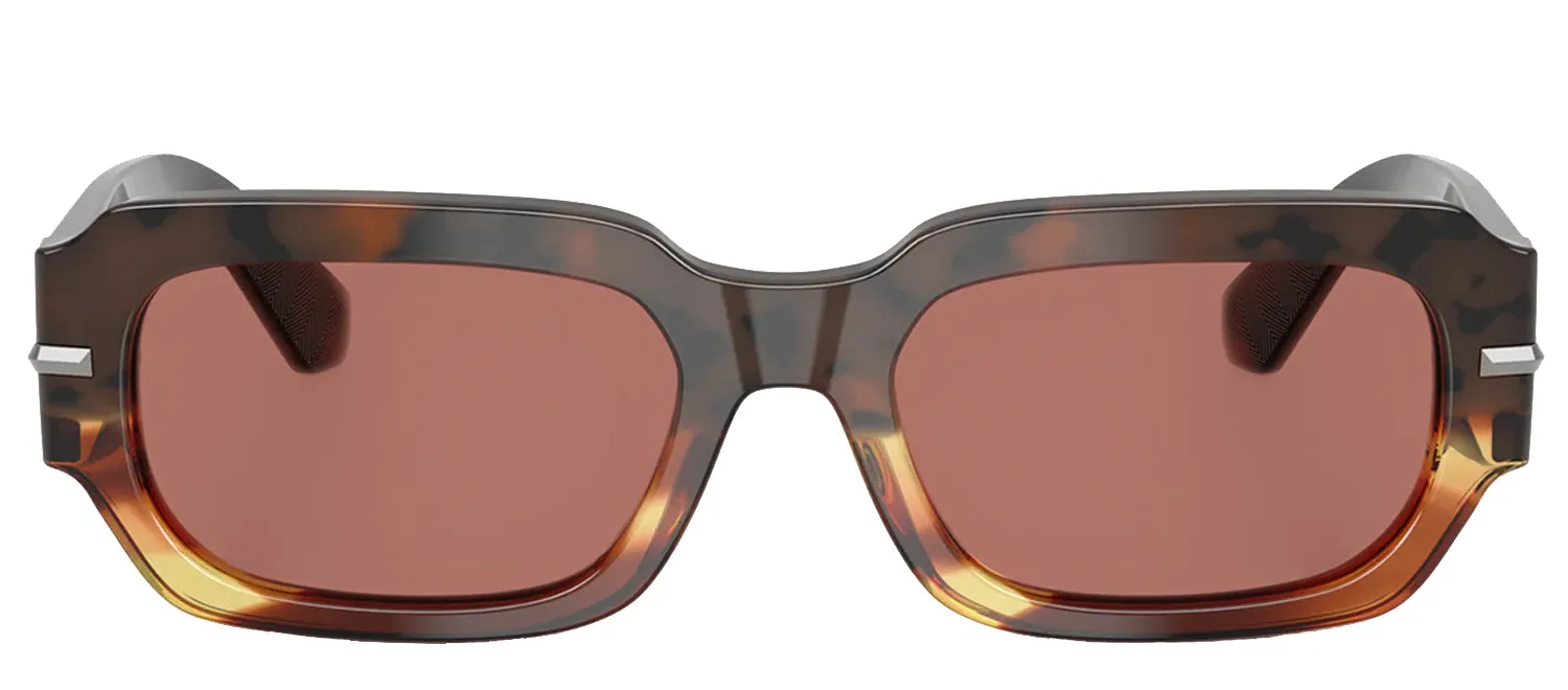 DOLCE & GABBANA DG 4485 3438M6 Rectangle Havana Warm Brown Acetate Sunglasses with Bordeaux Lens sold by Gaffos