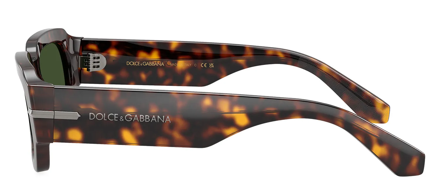 DOLCE & GABBANA DG 4485F 502/71 Rectangle Havana Acetate Sunglasses with Dark Green Lens sold by Gaffos product image thumbnail 3