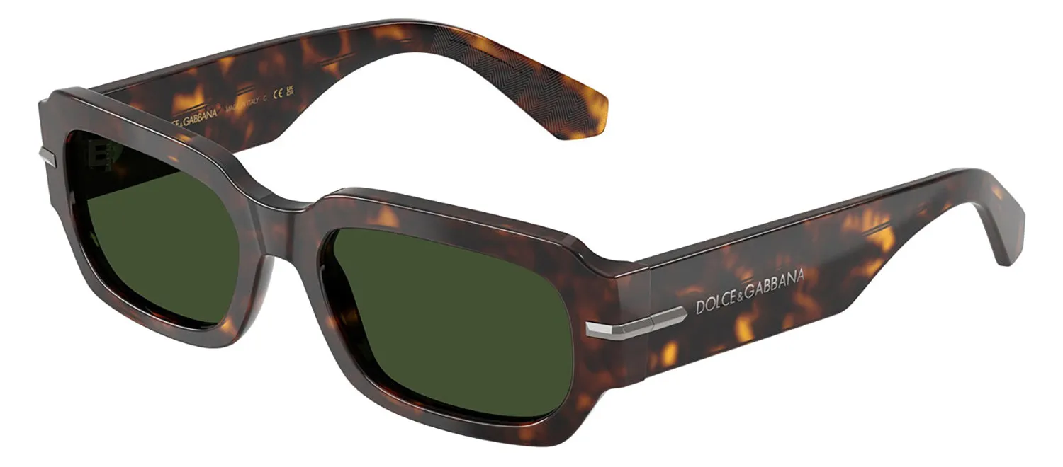 DOLCE & GABBANA DG 4485F 502/71 Rectangle Havana Acetate Sunglasses with Dark Green Lens sold by Gaffos product image thumbnail 2