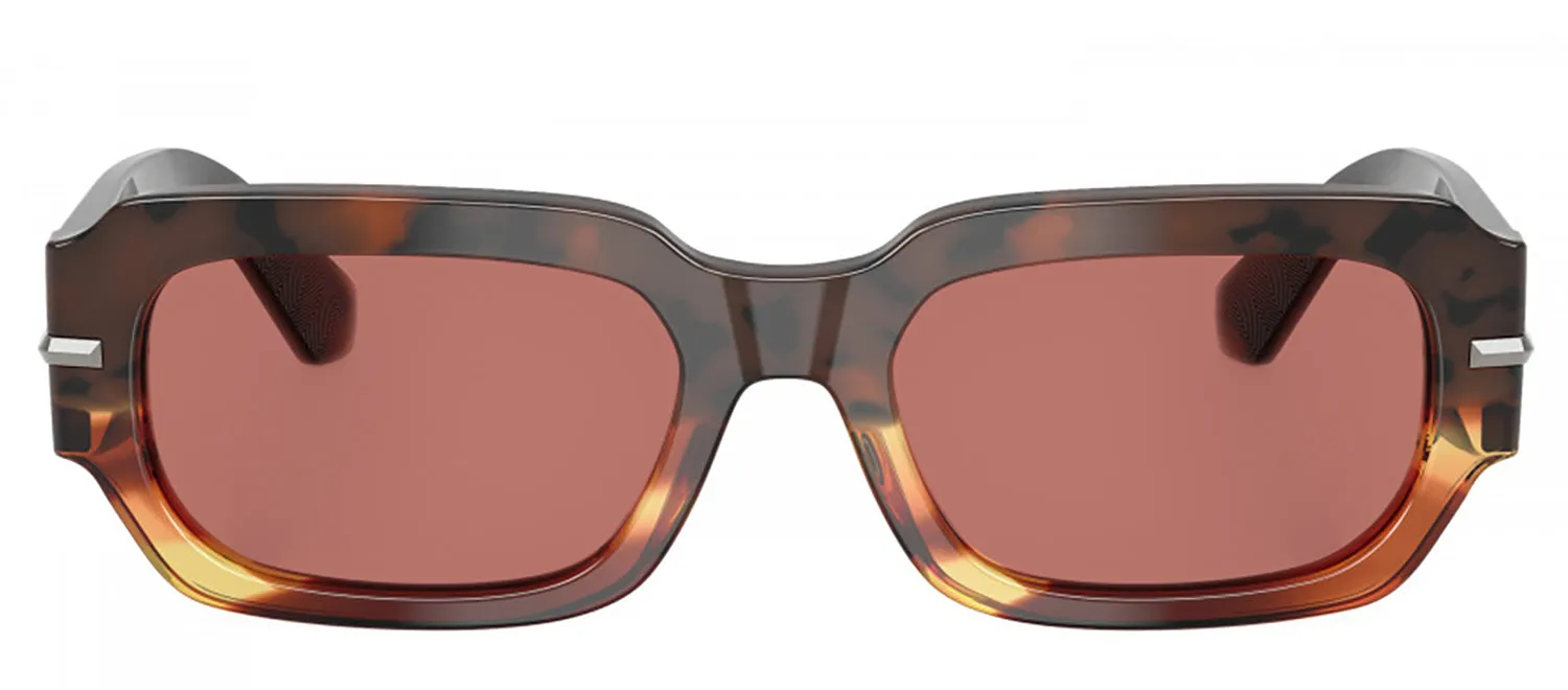 DOLCE & GABBANA DG 4485F 3438M6 Rectangle Havana Warm Brown Acetate Sunglasses with Bordeaux Lens sold by Gaffos