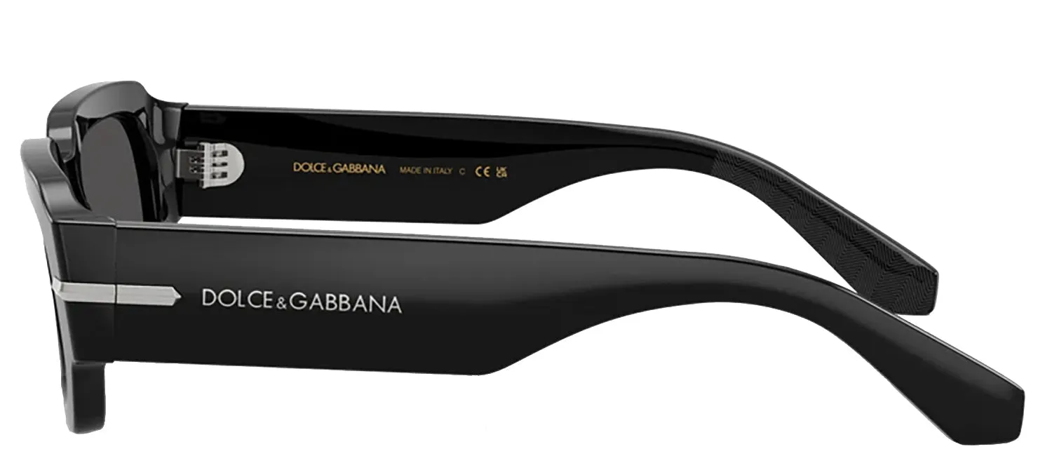 DOLCE & GABBANA DG 4485 501/87 Rectangle Black Acetate Sunglasses with Dark Grey Lens sold by Gaffos product image thumbnail 3