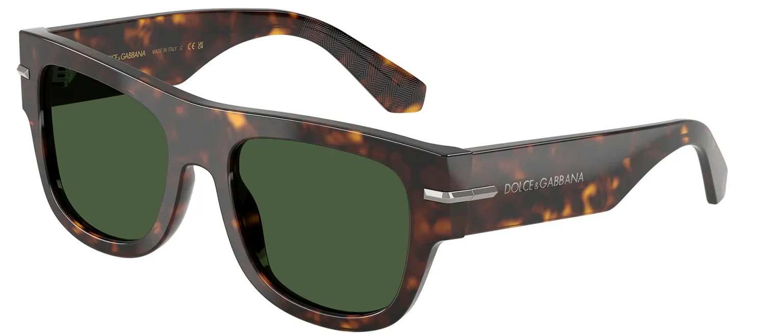 DOLCE & GABBANA DG 4484 502/71 Square Havana Acetate Sunglasses with Dark Green Lens sold by Gaffos product image thumbnail 2