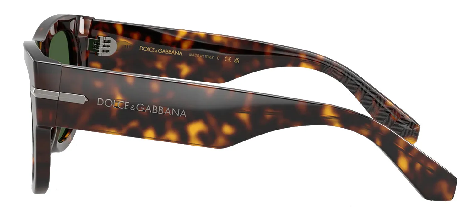 DOLCE & GABBANA DG 4484 502/71 Square Havana Acetate Sunglasses with Dark Green Lens sold by Gaffos product image thumbnail 3