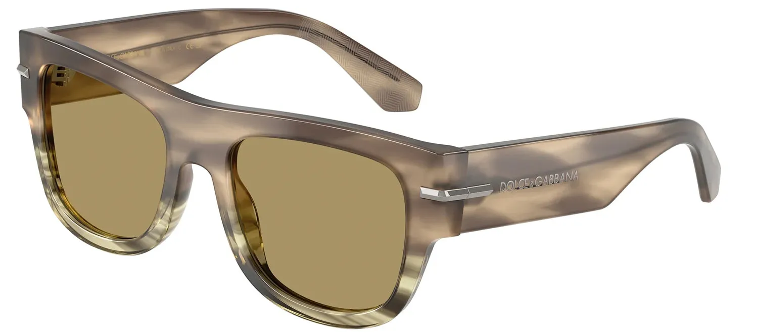 DOLCE & GABBANA DG 4484 3439/2 Square Havana Green Acetate Sunglasses with Green Olive Lens sold by Gaffos product image thumbnail 2