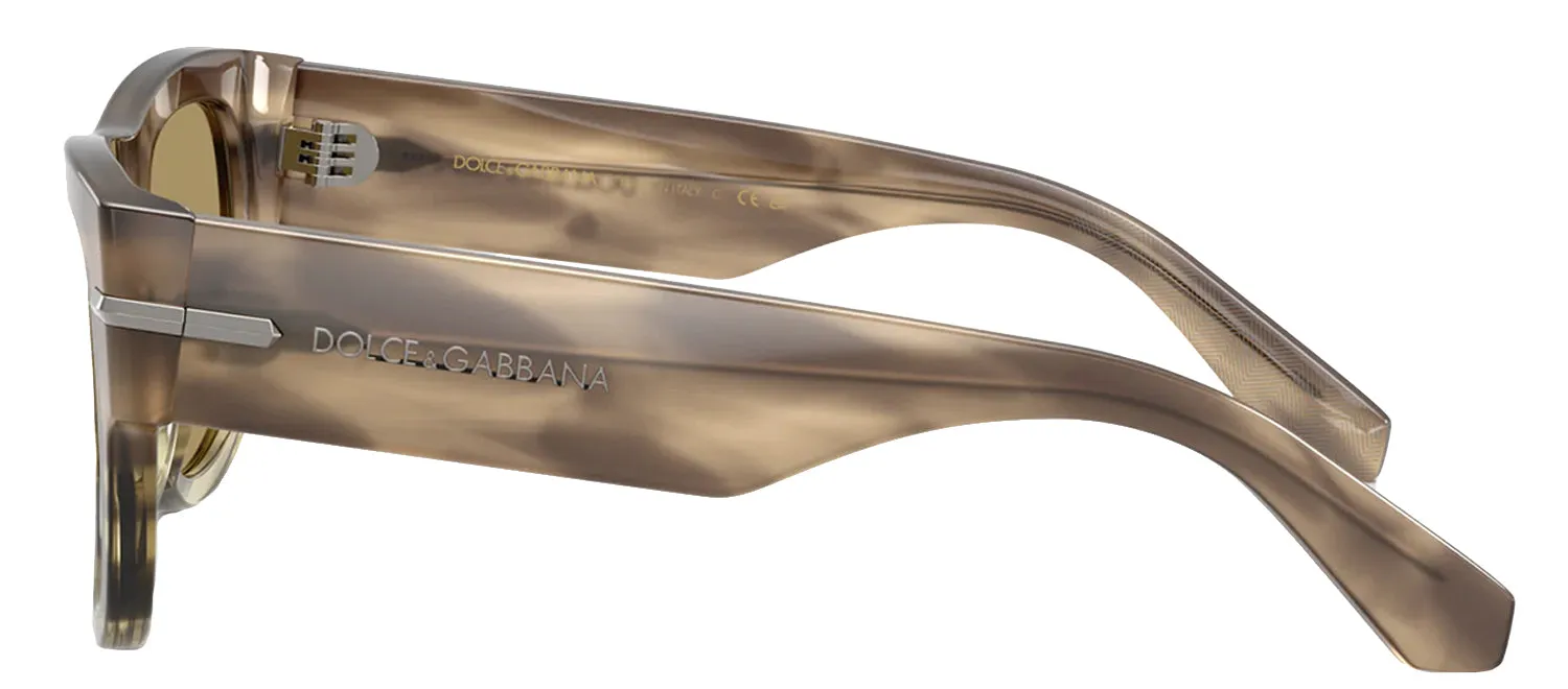 DOLCE & GABBANA DG 4484 3439/2 Square Havana Green Acetate Sunglasses with Green Olive Lens sold by Gaffos product image thumbnail 3